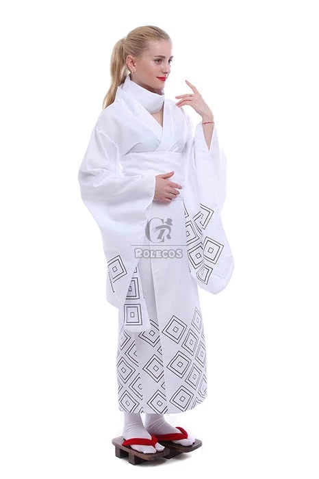 Nurarihyon no Mago Anime Cosplay Costumes White Printed Kimonos 3 Nurarihyon no Mago Anime Cosplay Costumes White Printed Kimonos - Image 3