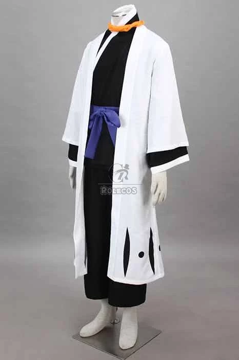 Bleach Gotei Thirteen Kaname Tōsen Captain of the 9th Division Soul Reaper Kimono Cosplay Costumes 3 Bleach Gotei Thirteen Kaname Tōsen Captain of the 9th Division Soul Reaper Kimono Cosplay Costumes - Image 3