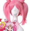 40cm Pink Medium Sailor Moon Chibi Usa Cosplay Wigs