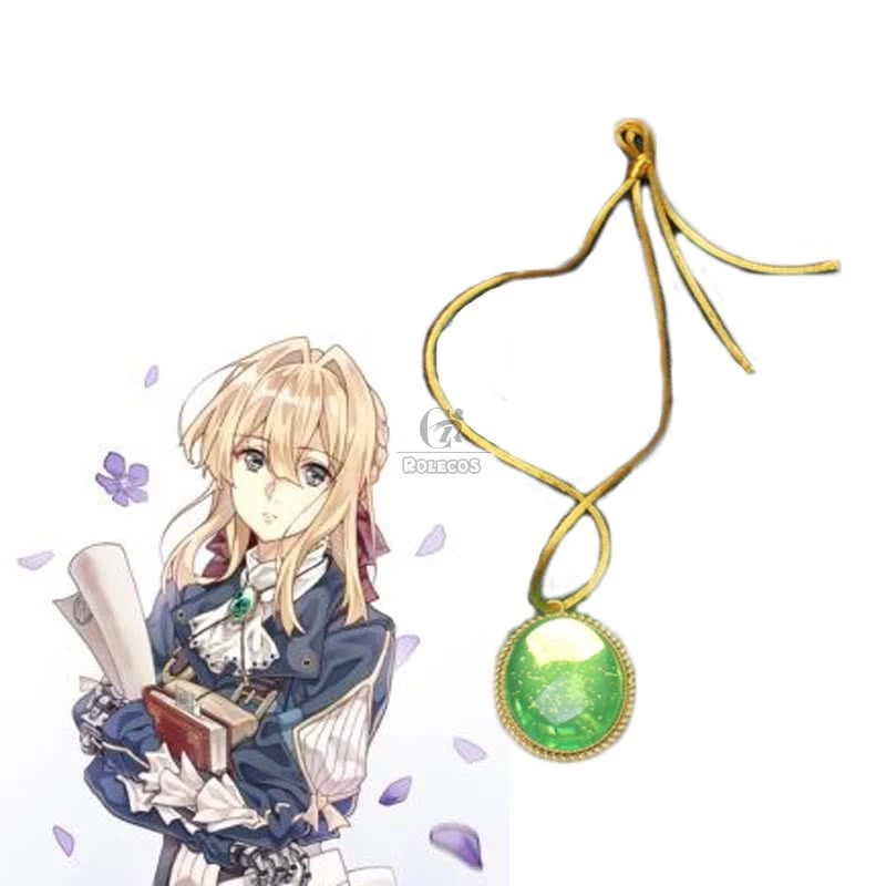 Anime Violet Evergarden Violet Evergarden Cosplay Necklace Cosplay Props 1 Anime Violet Evergarden Violet Evergarden Cosplay Necklace Cosplay Props