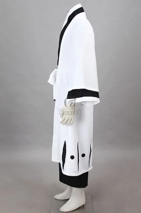 Bleach Gotei Thirteen Sōsuke Aizen Captain of the 5th Division Soul Reaper Kimono Cosplay Costumes 4 Bleach Gotei Thirteen Sōsuke Aizen Captain of the 5th Division Soul Reaper Kimono Cosplay Costumes - Image 4