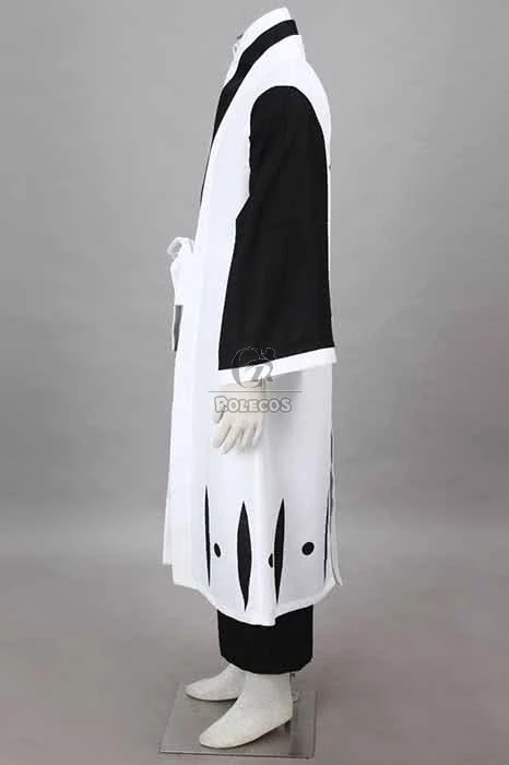 Bleach Gotei Thirteen Gin Ichimaru Captain of the 3rd Division Soul Reaper Kimono Cosplay Costumes 4 Bleach Gotei Thirteen Gin Ichimaru Captain of the 3rd Division Soul Reaper Kimono Cosplay Costumes - Image 4