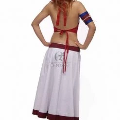 Bleach Kūkaku Shiba Red Kimono White Dress Cosplay Costumes -Anime Costumes store online 4 150