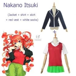Gotoubun no Hanayome Nakano Ichika/Nakano Nino/Nakano Miku/Nakano Yotsupa/Nakano Itsuki Cosplay Costume -Anime Costumes store online 55 7 3
