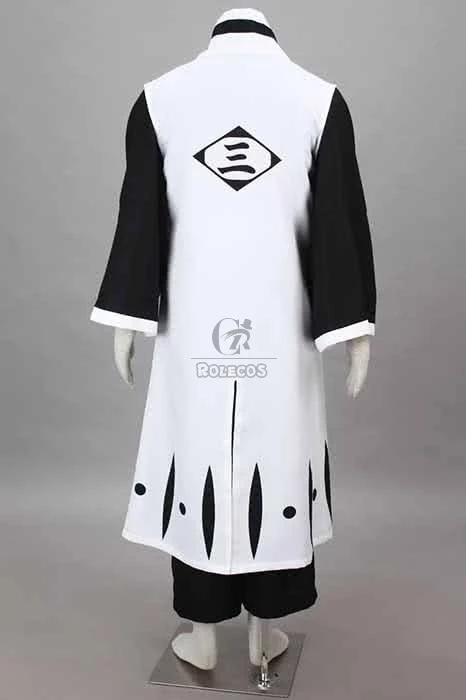 Bleach Gotei Thirteen Gin Ichimaru Captain of the 3rd Division Soul Reaper Kimono Cosplay Costumes 5 Bleach Gotei Thirteen Gin Ichimaru Captain of the 3rd Division Soul Reaper Kimono Cosplay Costumes - Image 5