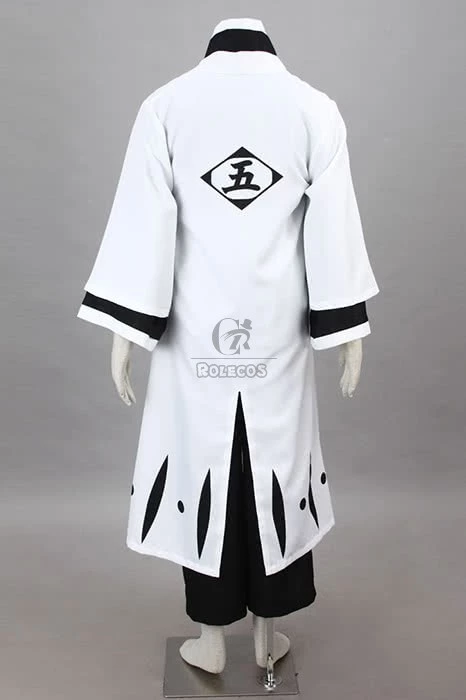 Bleach Gotei Thirteen Sōsuke Aizen Captain of the 5th Division Soul Reaper Kimono Cosplay Costumes 5 Bleach Gotei Thirteen Sōsuke Aizen Captain of the 5th Division Soul Reaper Kimono Cosplay Costumes - Image 5