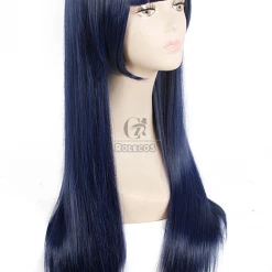 Anime Naruto Hinata Hyuga Ink Mixed Blue Bang Cosplay Wigs -Anime Costumes store online 60cm bobo bang shione togawa long straight blue black cosplay wig 5 1