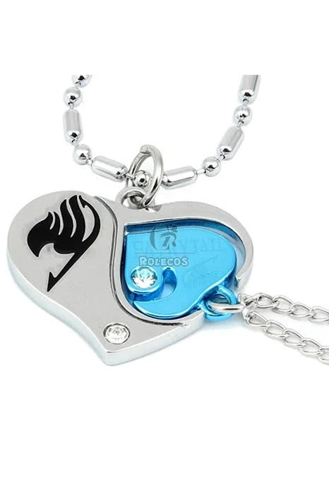 Fairy Tail Couple Heart Logo Necklace Pendant Amulet Talisman Charm Cosplay Prop 3 Fairy Tail Couple Heart Logo Necklace Pendant Amulet Talisman Charm Cosplay Prop - Image 3