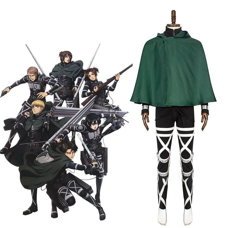 Anime Attack on Titan Season 4 Eren Scout Regiment Uniform Cosplay Costume
