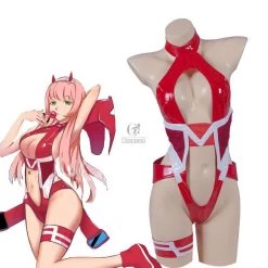 Anime DARLING in the FRANXX 02 Zero Two Sexy Jumpsuit Cosplay Costume