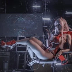 Anime DARLING in the FRANXX 02 Zero Two Sexy Jumpsuit Cosplay Costume -Anime Costumes store online anime darling in the franxx 02 cosplay costume0