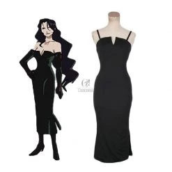Anime Fullmetal Alchemist Lust Black Dress Cosplay Costume