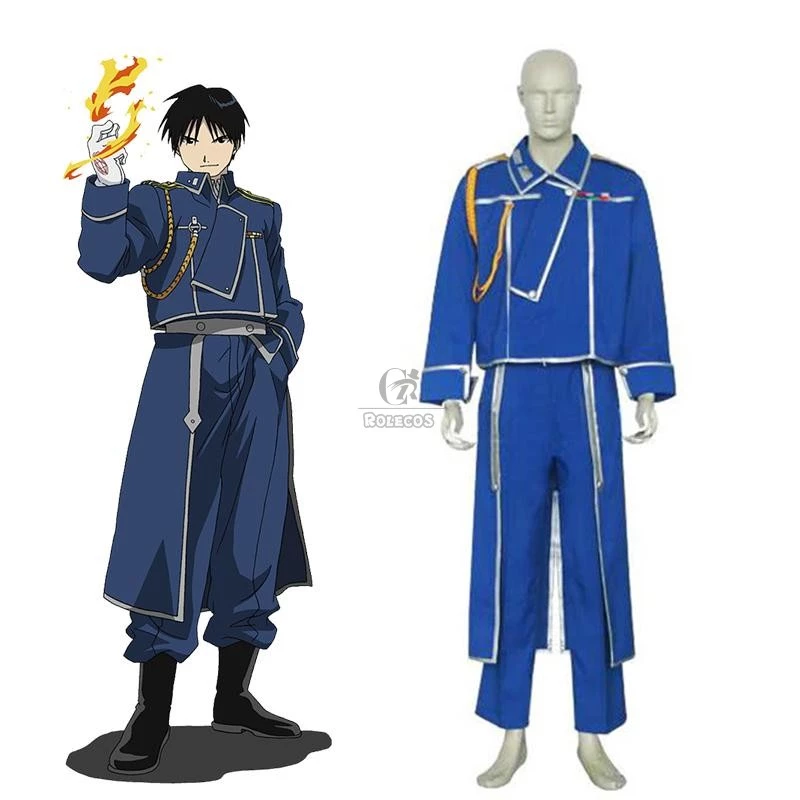 Anime FullMetal Alchemist Roy Mustang Military Cosplay Costumes 1 Anime FullMetal Alchemist Roy Mustang Military Cosplay Costumes