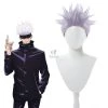 Anime Jujutsu Kaisen Satoru Gojo Short Grey Men Cosplay Wigs