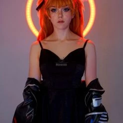 ASS Studio Asuka Black Dress Cosplay Costume -Anime Costumes store online ass studio eva asuka cosplay costume04