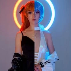 ASS Studio Asuka Black Dress Cosplay Costume -Anime Costumes store online ass studio eva ayanami rei cosplay costume03 1