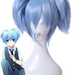 Assassination Classroom Shiota Nagisa Blue Fade White Wig