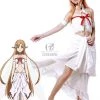 Sword Art Online Kirito ALfheim Online Asuna Yuuki Cosplay Costumes White Suits