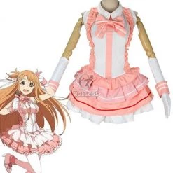 Sword Art Online Asuna Yuuki Cosplay Costume Female Dress