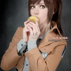 Attack On Titan Shingeki no Kyojin Mikasa Ackerman Trainee Class Uniform Cosplay Costumes -Anime Costumes store online attack on titan cosplay costume 2
