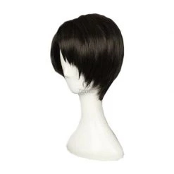 Attack on Titan Levi Short Black Cosplay Wigs -Anime Costumes store online attack on titan levi short black cosplay wigs 3