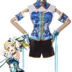 Love Live Ayase Eli Blue Beautiful Anime Cosplay Costumes