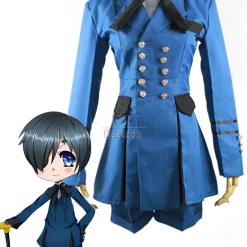Black Butler Earl Ciel Phantomhive Blue Uniform Cosplay Costumes