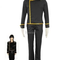 Black Uniform Gintama Earthworks Fourteen Lang Cosplay Costume Shinsengumi