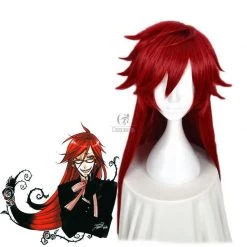 Black Butler Death Scythe Grell Sutcliff Red Long Cosplay Wig