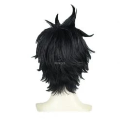 Yuno Kurosurii Black Straight Cosplay Wigs -Anime Costumes store online black clover yuno kurosurii black straight cosplay wigs 2