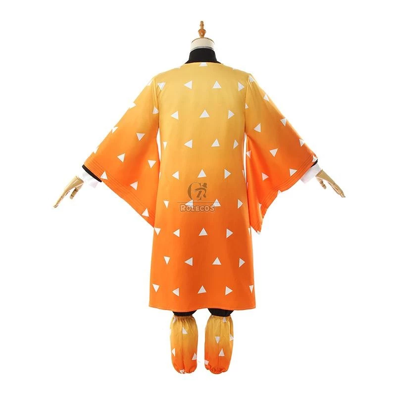 Demon Slayer / Kimetsu no Yaiba Zenitsu Agatsuma kimono Cosplay Costume - Image 6