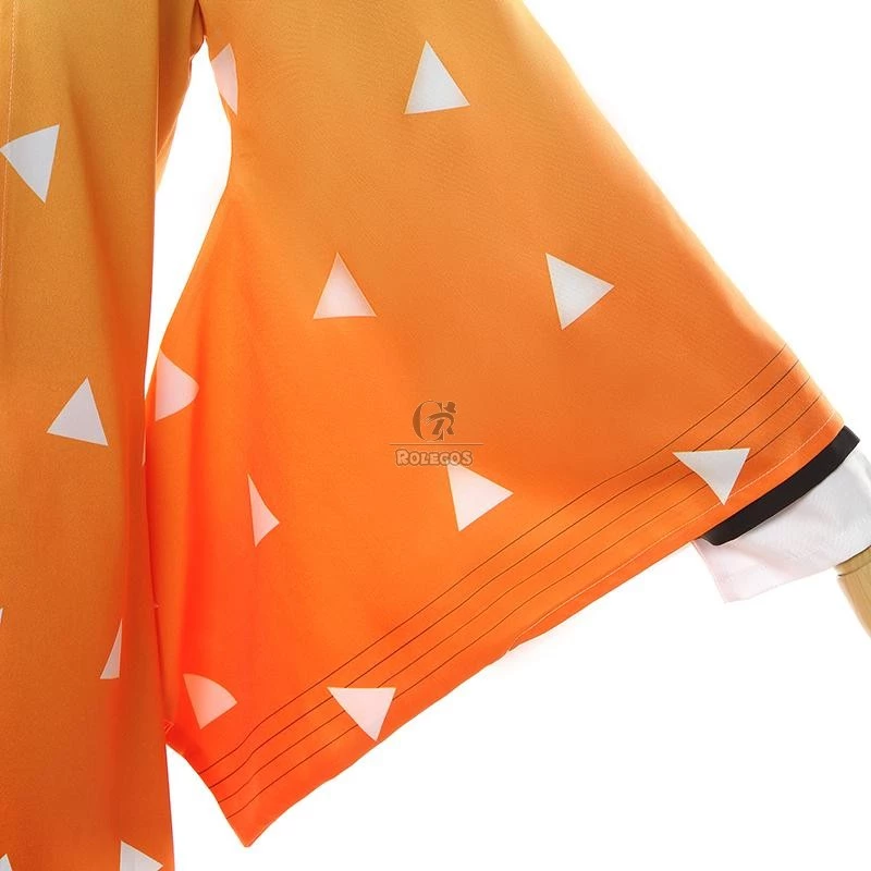 Demon Slayer / Kimetsu no Yaiba Zenitsu Agatsuma kimono Cosplay Costume - Image 8