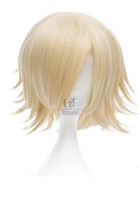 Bleach Urahara Kisuke Short Clurly Blonde Anime Cosplay Wigs 2 Bleach Urahara Kisuke Short Clurly Blonde Anime Cosplay Wigs - Image 2