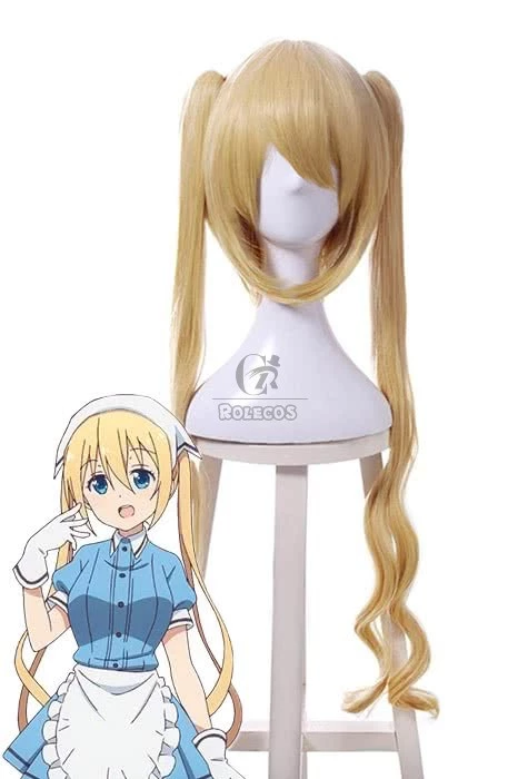 Anime Blend S Kaho Hinata Wigs Cosplay Long Yellow Curly Synthetic Hair 1 Anime Blend S Kaho Hinata Wigs Cosplay Long Yellow Curly Synthetic Hair