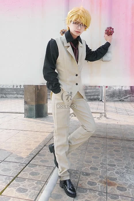 Bungou Stray Dogs Doppo Kunikida Whole Suit Cosplay Costumes 2 Bungou Stray Dogs Doppo Kunikida Whole Suit Cosplay Costumes - Image 2