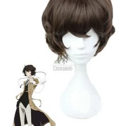 Bungo Stray Dogs Osamu Dazai Brown Synthetic Anime Cosplay Wigs