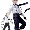 Bungou Stray Dogs Atsushi Nakajima Cosplay Costumes With White Shirt And Black Pants