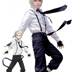 Bungou Stray Dogs Atsushi Nakajima Cosplay Costumes With White Shirt And Black Pants
