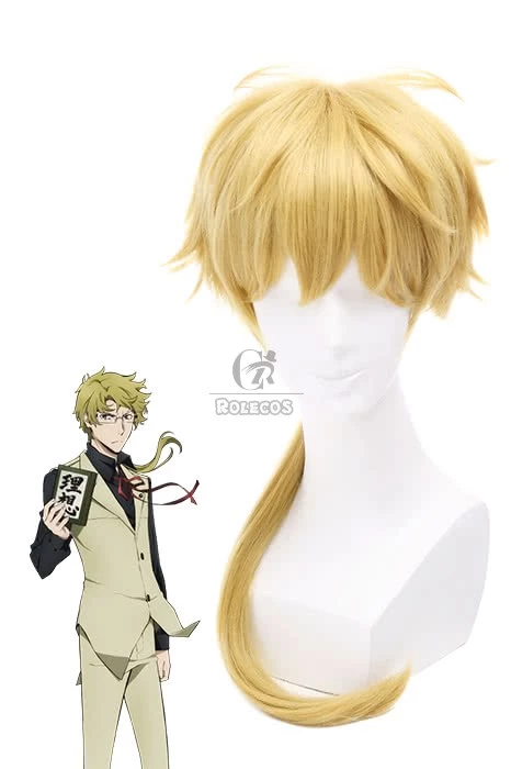 Bungou Stray Dogs Doppo Kunikida Gold Cosplay Wigs 1 Bungou Stray Dogs Doppo Kunikida Gold Cosplay Wigs