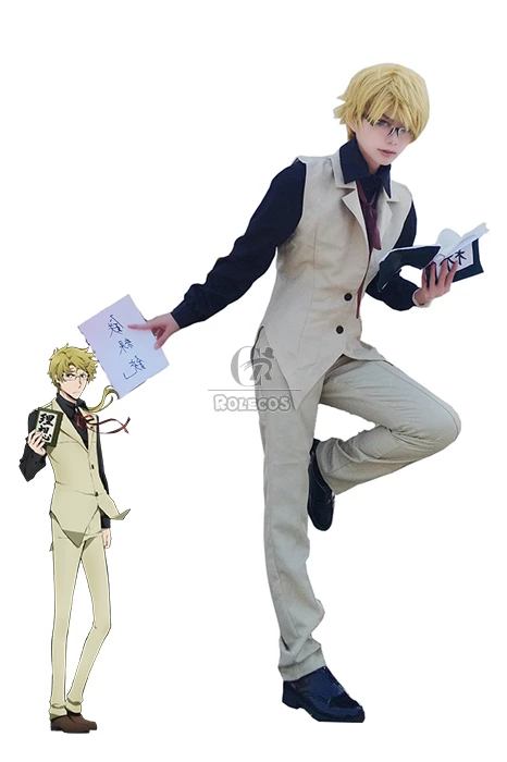 Bungou Stray Dogs Doppo Kunikida Whole Suit Cosplay Costumes 1 Bungou Stray Dogs Doppo Kunikida Whole Suit Cosplay Costumes