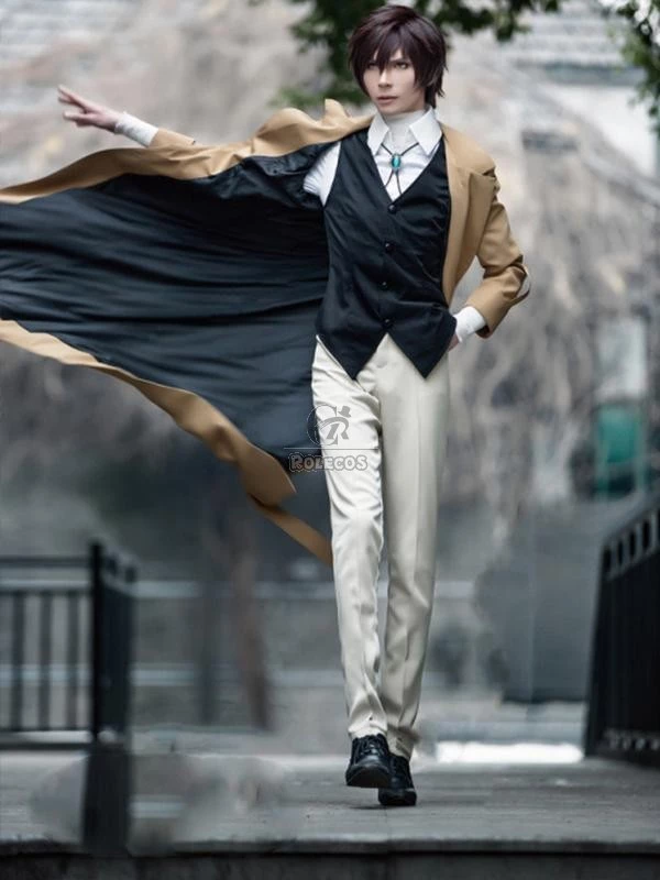Bungou Stray Dogs Osamu Dazai Anime Detective Cosplay Costumes - Image 4