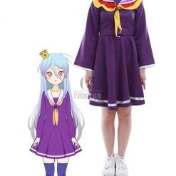 No Game NO Life Shiro Japanese Sailor Suit Cosplay Costumes