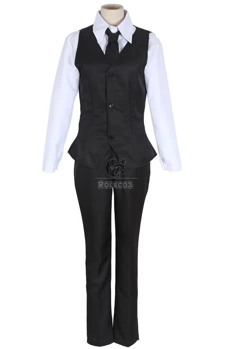 Tokyo Ghoul Kaneki Ken Antique Coffee Shop Work Uniform Cosplay Costumes 2 Tokyo Ghoul Kaneki Ken Antique Coffee Shop Work Uniform Cosplay Costumes - Image 2