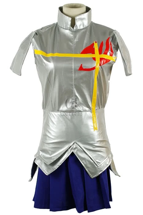Fairy Tail Erza Scarlet Silver Female Dress Cosplay Costume 2 Fairy Tail Erza Scarlet Silver Female Dress Cosplay Costume - Image 2