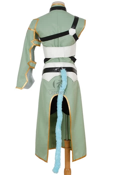 Sword Art Online Asada Shino Female Green Cosplay Costume 4 Sword Art Online Asada Shino Female Green Cosplay Costume - Image 4