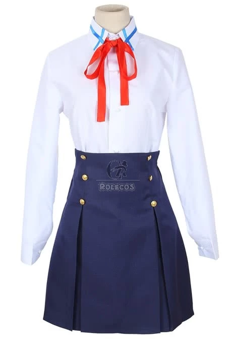Sword Art Online Yuuki Asuna Student Blue Uniform Cosplay Costume 5 Sword Art Online Yuuki Asuna Student Blue Uniform Cosplay Costume - Image 5