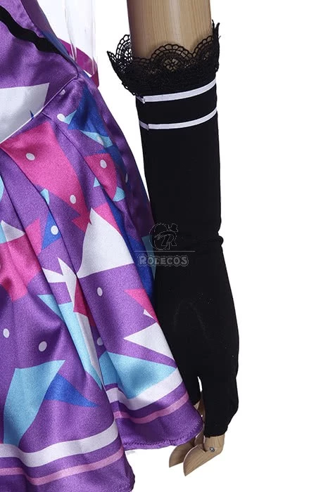 Love Live! Toujou Nozomi Cosplay Costume Purple Dress 6 Love Live! Toujou Nozomi Cosplay Costume Purple Dress - Image 6