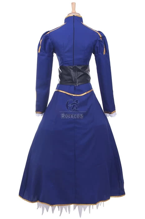 Fate Stay Saber Night Rin Deep Blue Dress Cosplay Costume 6 Fate Stay Saber Night Rin Deep Blue Dress Cosplay Costume - Image 6