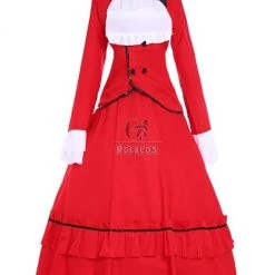 Black Butler Angelina Dulles "Madame Red" Cosplay Costumes -Anime Costumes store online cc 1434 rdl 3
