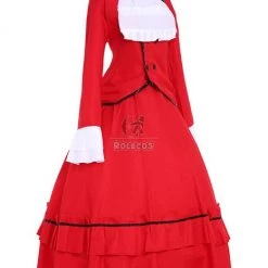 Black Butler Angelina Dulles "Madame Red" Cosplay Costumes -Anime Costumes store online cc 1434 rdl 4